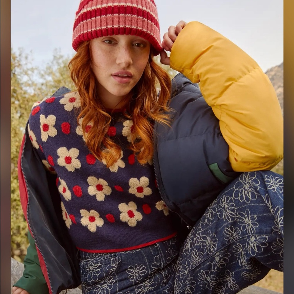 Cider S/S Floral Dot Sweater - XL